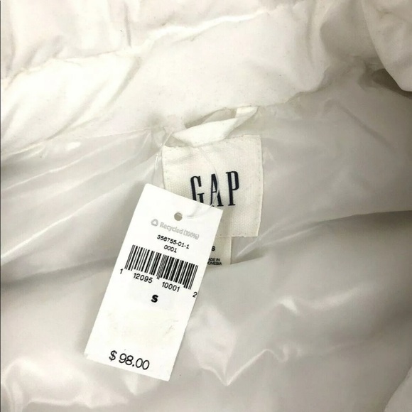 Gap Primaloft Zip Up Vest Gold White Size Sm NWT - Picture 5 of 8